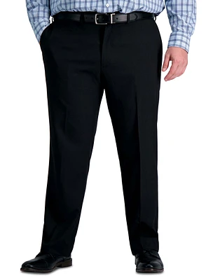 Premium Comfort Straight-Fit Flat-Front Stretch Dress Pants