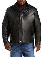 Double-Collar Butterskin Leather Jacket