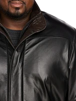 Double-Collar Butterskin Leather Jacket