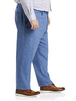 Linen-Blend Suit Pants