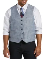 Reversible Chambray/Windowpane Vest