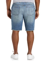 Athletic-Fit Faded Denim Shorts