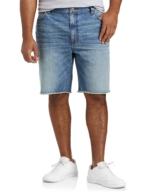 Athletic-Fit Faded Denim Shorts