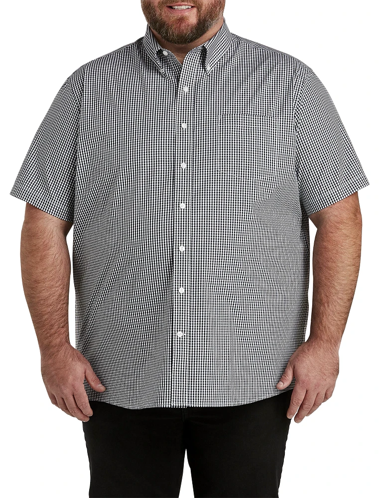 Gingham Poplin Short-Sleeve Sport Shirt