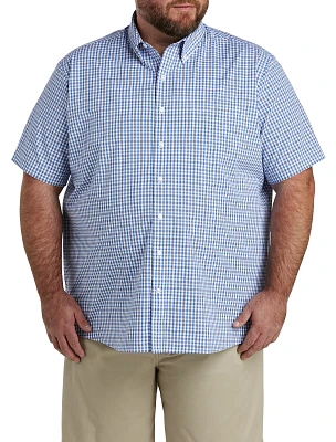 Plaid Poplin Short-Sleeve Sport Shirt