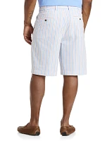 Seersucker Striped Shorts