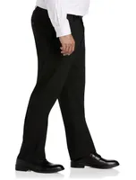 Perfect Fit Waist-Relaxer Flat-Front Suit Pants