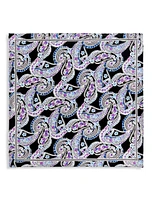 Premium Watercolor Floral Paisley Silk Pocket Square