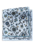 Floral Medallion Silk Pocket Square