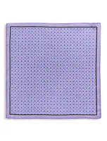 Premium Square-Diamond Geo Silk Pocket Square