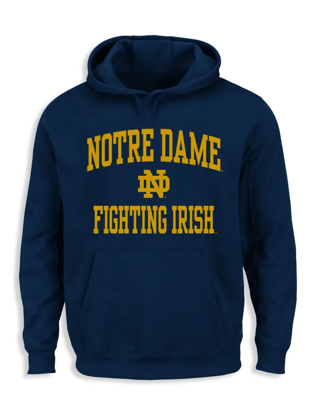 Men's League Collegiate Wear Navy Notre Dame Fighting Irish Essential Fleece  Pullover Hoodie