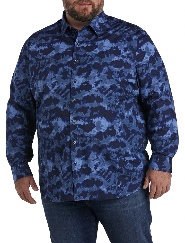 Washed Print Sport Shirt