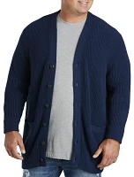 Ribbed V-Neck Cardigan