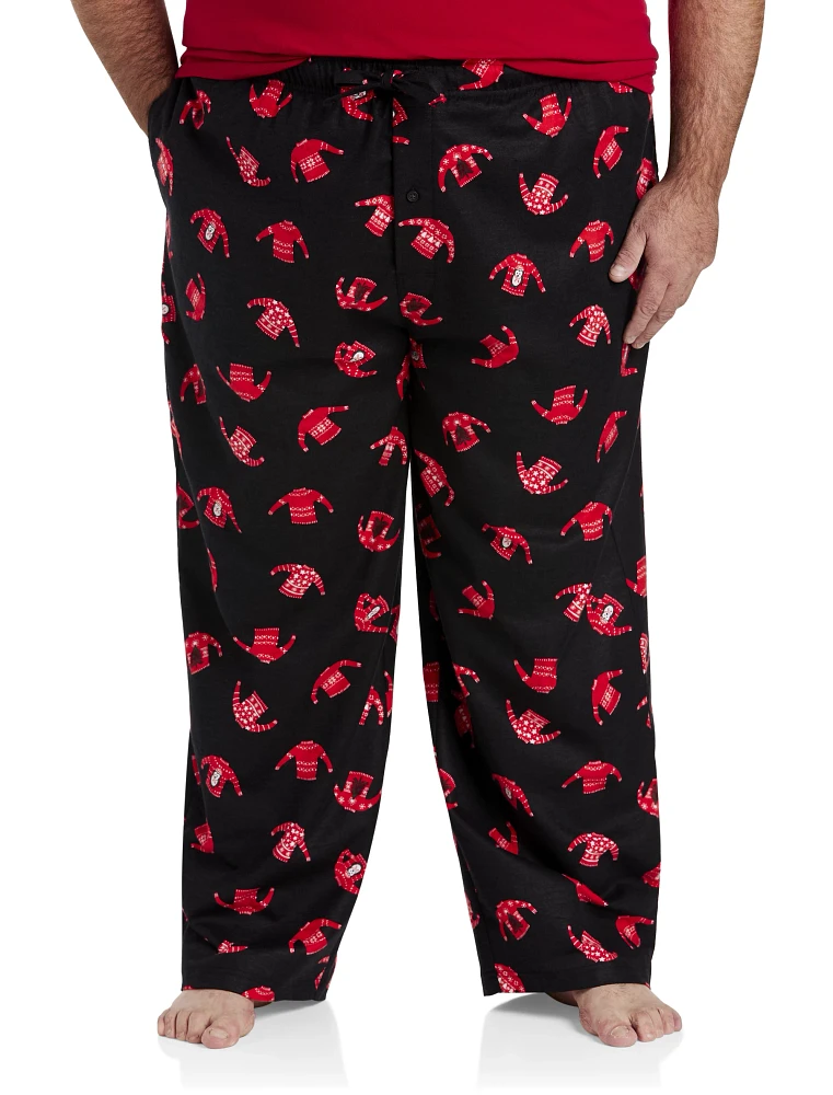 Flannel Ugly-Sweater Printed Lounge Pants