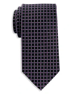 Premium Dotted Grid Silk Tie