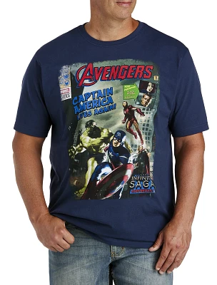 Avengers Captain America Lives Again Graphic Tee