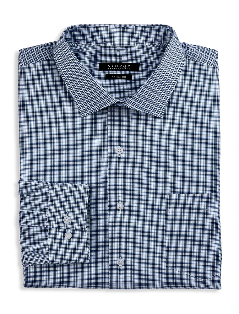 Performance Grid Patterned Dress Shirt