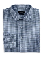 Performance Grid Patterned Dress Shirt