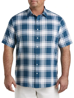 Large Plaid Microfiber Sport Shirt