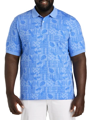 Tropical Print Polo Shirt