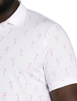 Flamingo Print Polo Shirt