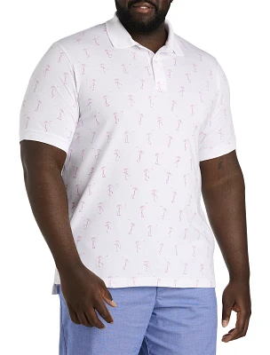 Flamingo Print Polo Shirt