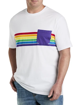 Pride Stripe Moisture-Wicking Pocket T-Shirt