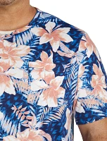 Floral Moisture-Wicking Pocket T-Shirt