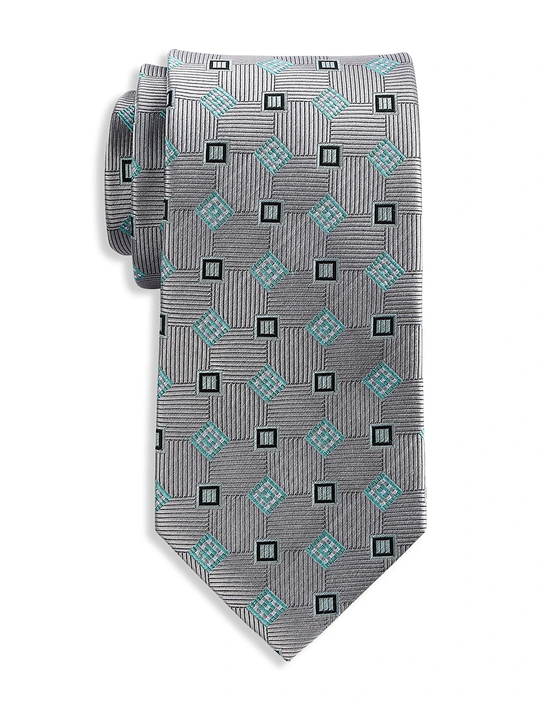 Premium Spring Time Geometric Silk Tie