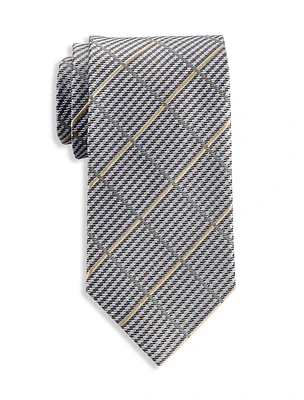Premium Grid Patterned Silk Tie