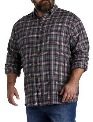 Large Plaid Flannel Sport Shirt