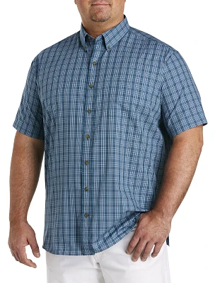 Easy-Care Tonal Grid Sport Shirt