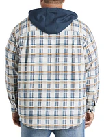 Plaid Hooded Shirt Jacket