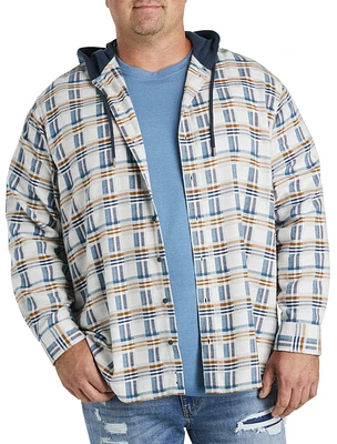 Plaid Hooded Shirt Jacket