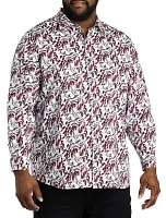 Leaf Print Sport Shirt