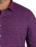 Modern Geometric Print Sport Shirt