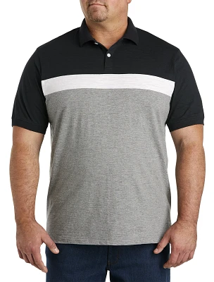 Colorblock Chest-Striped Polo Shirt