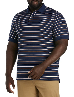 Tri-Color Stripe Polo Shirt