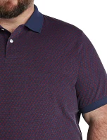 Diamond Print Polo Shirt