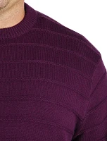 Textured Stripe Crewneck Sweater