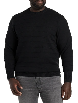 Textured Stripe Crewneck Sweater