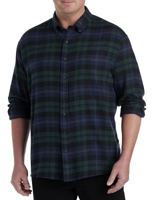 Large Plaid Flannel Sport Shirt