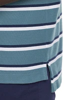 Tonal Striped Polo Shirt