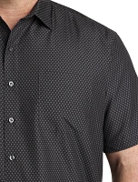 Microfiber Microprint Sport Shirt