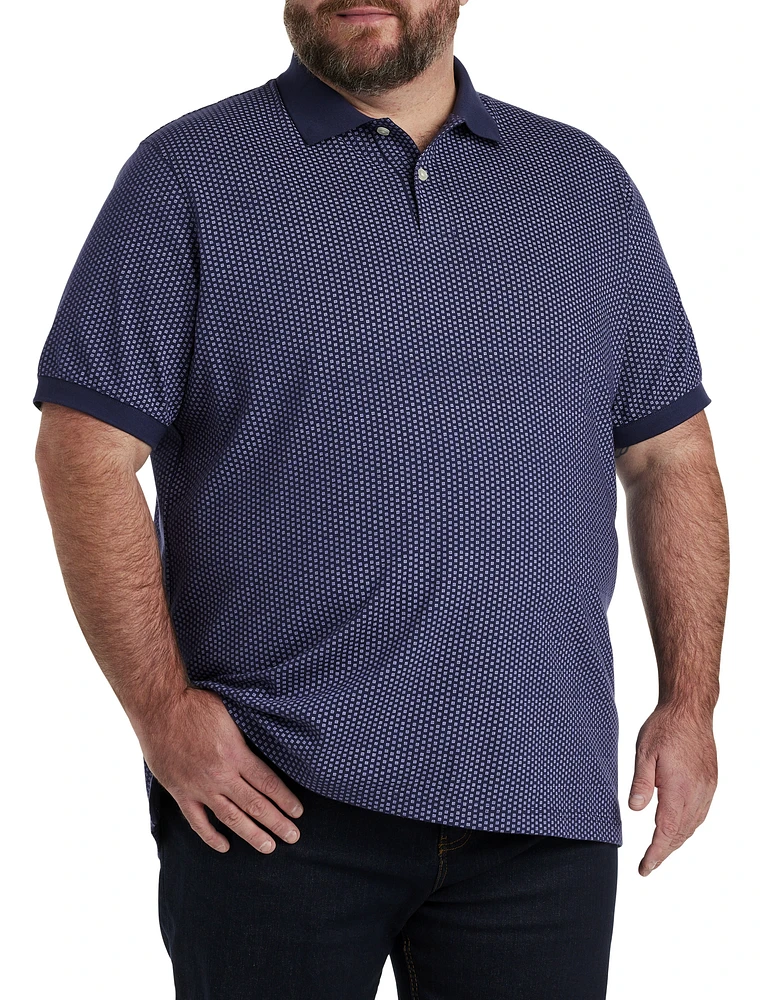 Geometric Print Polo Shirt