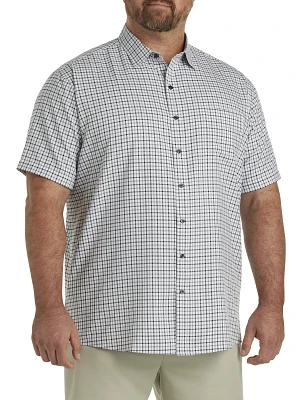 Small Plaid Microfiber Sport Shirt