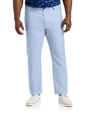 Straight-Fit Chambray 5-Pocket Pants