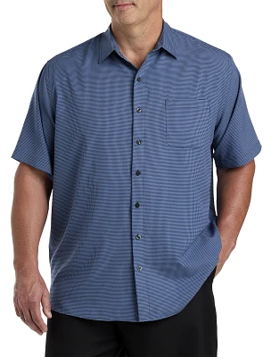 Tonal Check Microfiber Sport Shirt