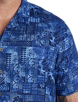 Abstract Print Sport Shirt