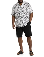 Tropical Print Sport Shirt